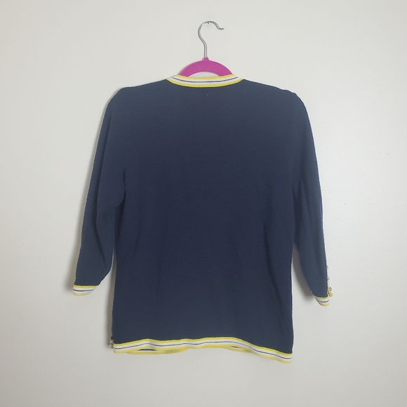 Talbots Navy Blue Button Down Cardigan, Size Mp - Picture 6 of 8